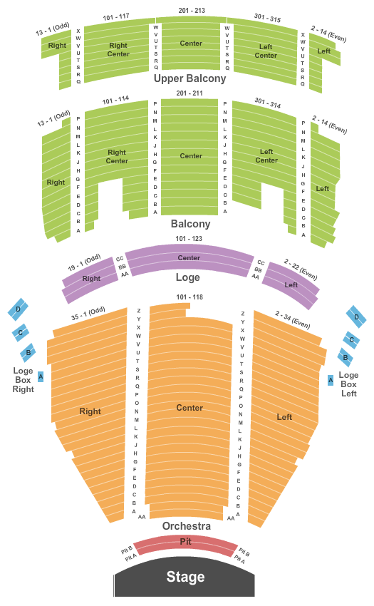 The Hanover Theatre for the Performing Arts Dear Evan Hansen Seating Chart